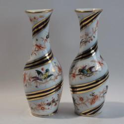 Paire vases porcelaine