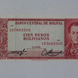 Billet 100 Pesos Bolivie 1962 SPL