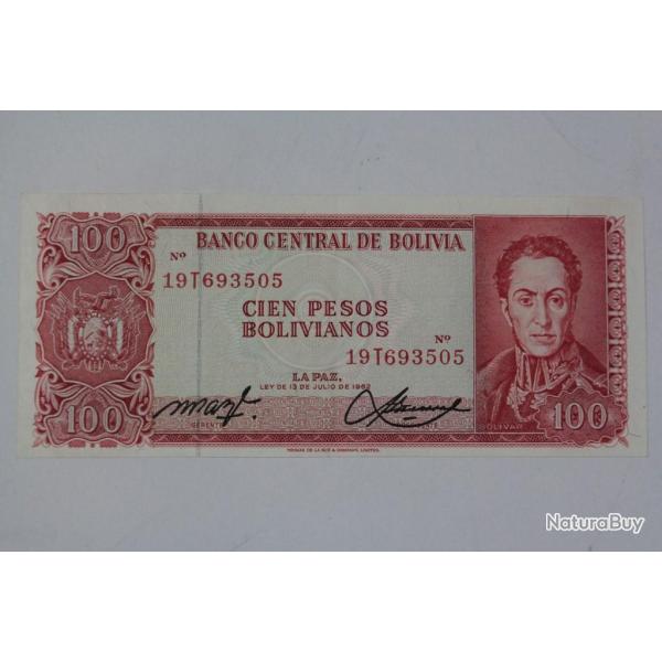 Billet 100 Pesos Bolivie 1962 SPL