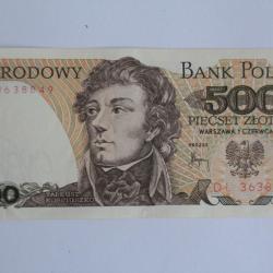 Billet 500 Zlotych Pologne 1982 SPL