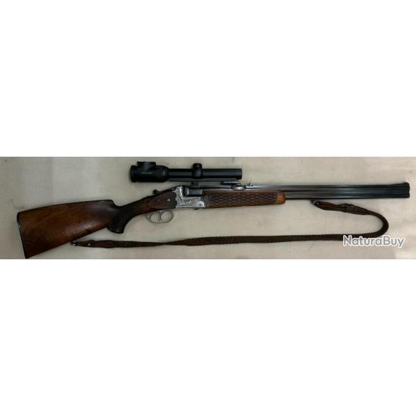 Heym Mod�le Express Superpos� avec monatage � crochets Cal 375H&H + Swarowski Z6I 1-4X24 d'occasion