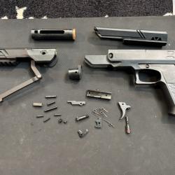 Lot pi&egrave;ces d&eacute;tach&eacute;es M&eacute;canique Armurerie Pour arme *Trail mark II cal 4.5*  ench&egrave;res