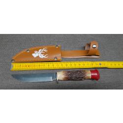 couteaux camping, scout, enfant - &eacute;tui et manche cerf