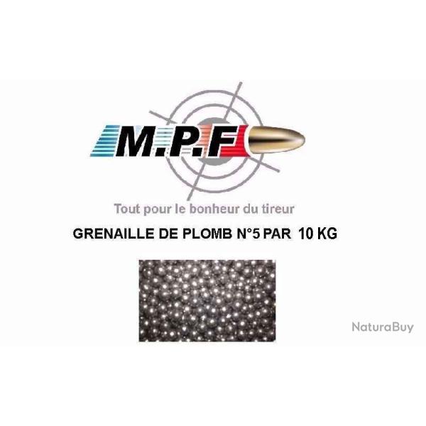 Grenaille de plomb durci n�5 par 10 Kg  BallesMPF, frais de port offert