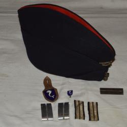 CALOT Mle 1944-INSIGNES & GRADES-12&deg; CUIRASSIER-2&deg; DIVISION BLINDEE (LECLERC)-LIBERATION-INDOCHINE