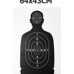ENCHERE 1 EURO / Lot de 20 cibles de tir en papier 64x43cm 120gr