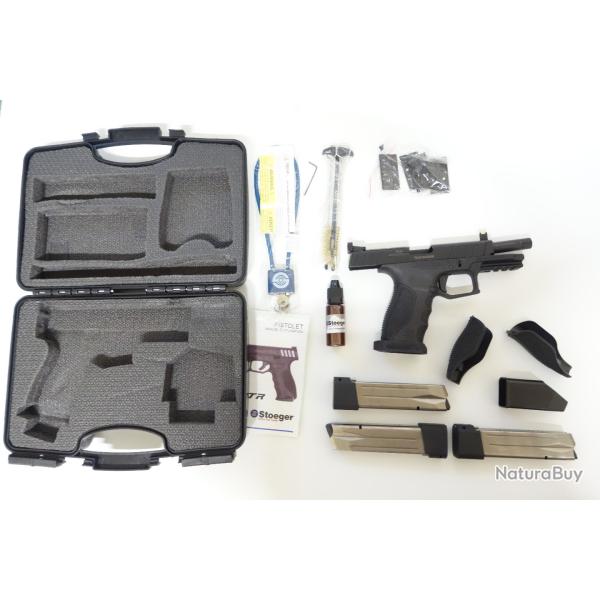 Vente flash ! PISTOLET STOEGER  STR9S-COMBAT CAL 9X19 - 20 COUPS - 3 CHARGEURS - FILETE 1/2x28
