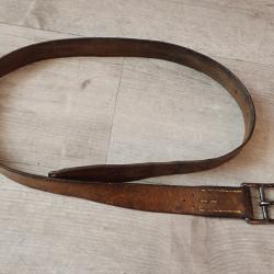 Ceinturon, ceinture pour &eacute;tui pistolet Suisse / porte fourreau baionnette Rubin Schmidt Cuir 105 cm