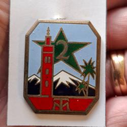 INSIGNE 2 REGIMENT DE TIRAILLEURS MAROCAINS ( DRAGO PARIS NICE ) 2 RTM