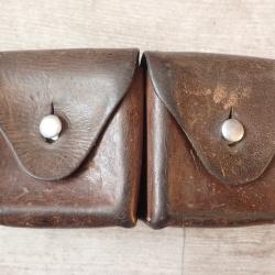 1950 Cartouchi&egrave;re en cuir Arm&eacute;e Suisse pour fusil ou carabine Schmidt Rubin