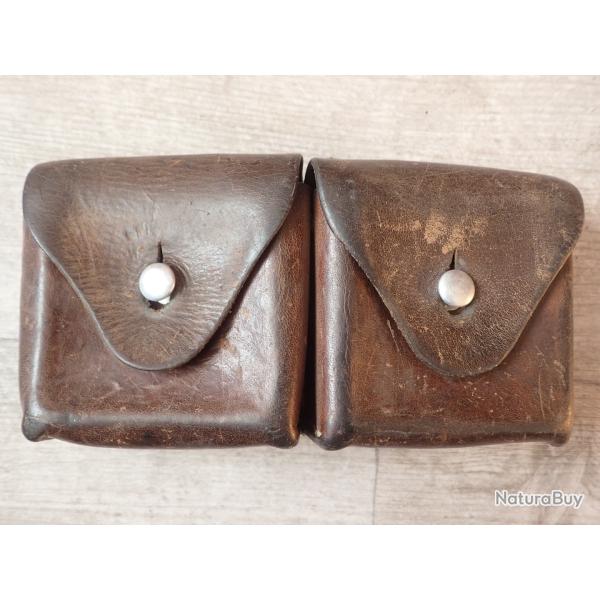 1950 Cartouchi�re en cuir Arm�e Suisse pour fusil ou carabine Schmidt Rubin