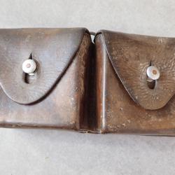 1919 Cartouchi&egrave;re en cuir Arm&eacute;e Suisse pour fusil ou carabine Schmidt Rubin (2)