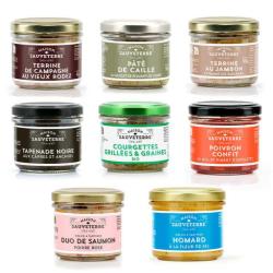 Offre d&eacute;couverte 8 tartinables Maison Sauveterre (viande, poisson, v&eacute;g&eacute;tal) - Le lot