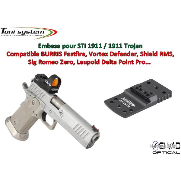 Embase TS pour STI 1911 / TROJAN 1911 Version A - Compatible Fastfire, Vortex Defender, Shield RMS