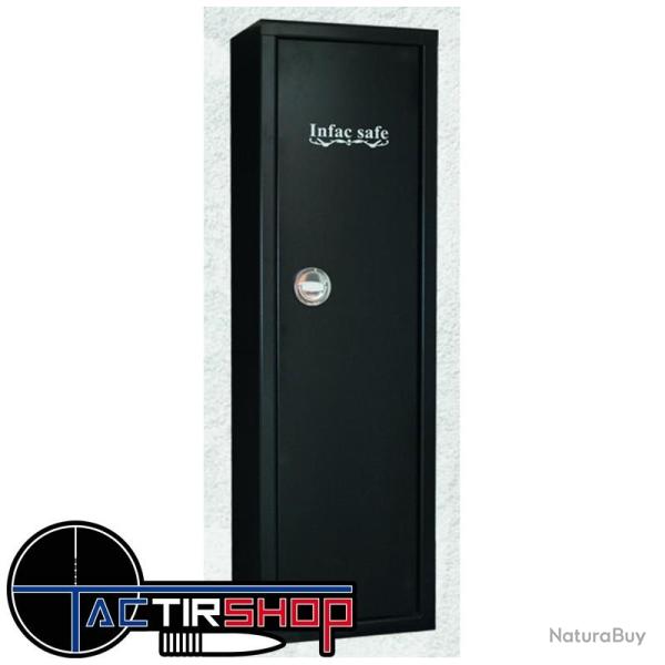 Armoire forte INFAC CLASSIC CT10 8 armes avec lunette + 2 dans la porte - coffre int�rieur