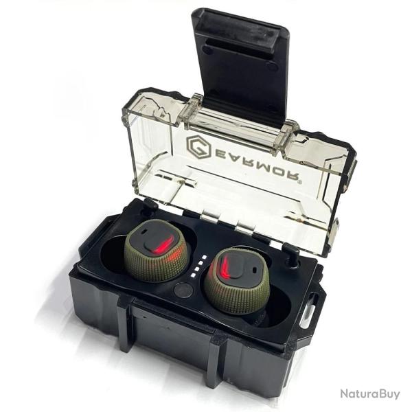 Bouchons Earmor M20T Tactiques �lectroniques Bluetooth Protection Auditive Active Tir & Chasse Vert
