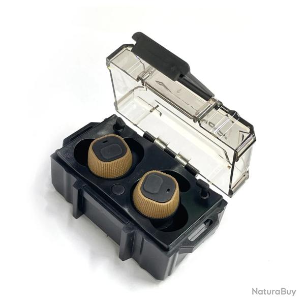 Bouchons Earmor M20T Tactiques �lectroniques Bluetooth Protection Auditive Active Tir & Chasse Kaki