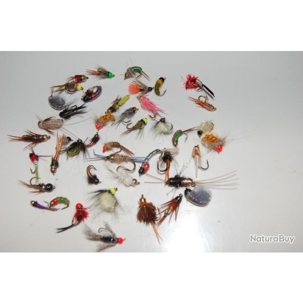 LOT DE 40 NYMPHES CASQUEES TUNGSTENE