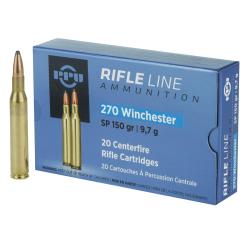 Cartouches PPU Calibre 270 WINCHESTER SP 150grs - Boite de 20 unit&eacute;s