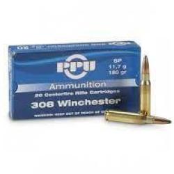 PPU CARTOUCHE cal .308 WINCHESTER 190gr HP-BT boite de 20
