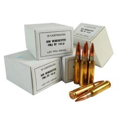 CARTOUCHE PPU 308 WIN 145gr FMJBT par 20 boite blanche