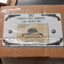 Boite de 102 cartouches papiers poudre noire cal.44