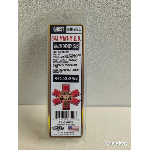 Kit de 3 rallonges de chargeur +2 GHOST pour GLOCK 43