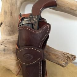 Holster en cuir pour revolvers de type Colt SAA 1873 ou r&eacute;plique 5''1/2. Gaucher N&deg;04