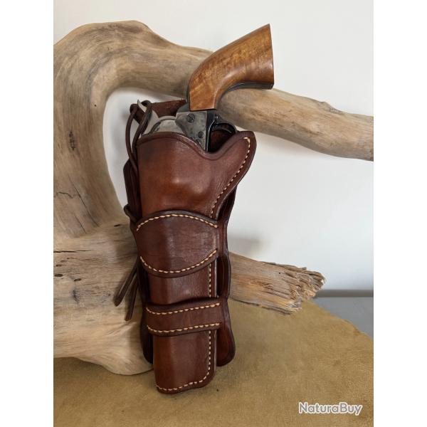 Holster en cuir pour revolvers de type Colt SAA 1873 ou r�plique 7''1/2. Gaucher N�06