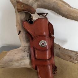 Holster en cuir pour revolvers de type Remington 1858 ou r&eacute;plique 8''. Droitier N&deg;10
