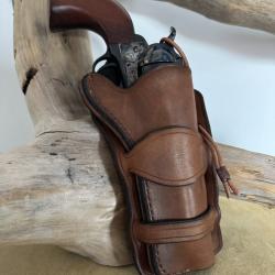 Holster en cuir pour revolvers de type Colt SAA 1873 ou r&eacute;plique 5''1/2. Droitier N&deg;13