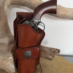 Holster en cuir pour revolvers de type Colt SAA 1873 ou r&eacute;plique 5''1/2. Gaucher N&deg;15