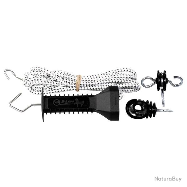 Poign�e �lastique extensible 7m - Cordon �lectrifi� noir et blanc - CHAPRON LEMENAGER