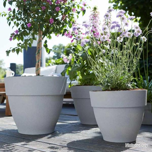 Pot de fleurs �30xH25cm en plastique recycl� - Elho� Gris
