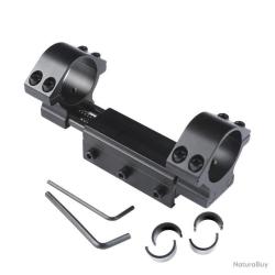 MONOBLOC RAIL 11mm POUR LUNETTE DE TIR RAIL AVEC COMPENSATEUR DE RECUL