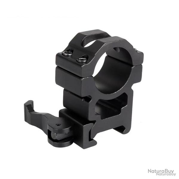 COLLIER DE MONTAGE SYST�ME QD POUR RAIL PICATINNY DIAM�TRE 25,4MM PROFIL HAUT