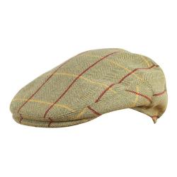 Casquette Jack Pyke plate Tweed vert clair
