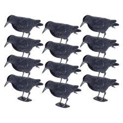 Formes de corbeau floqu&eacute;e x12