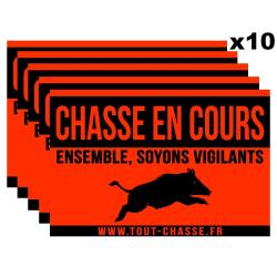 Panneau Chasse en Cours 60x40 - Pack de 10