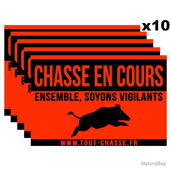 Panneau Chasse en Cours 60x40 - Pack de 10