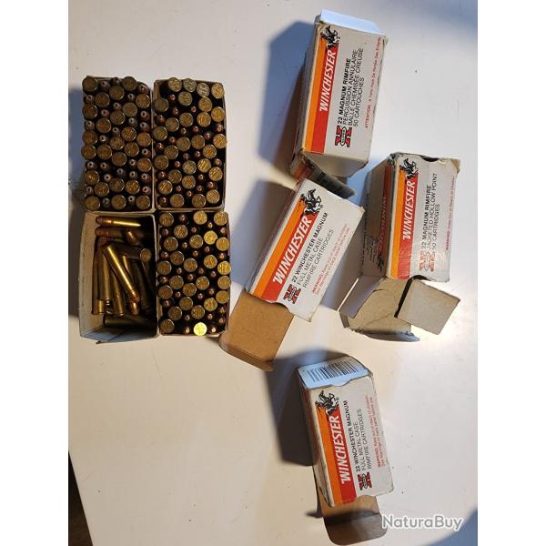 Lot de munitions 22 magnum winchester