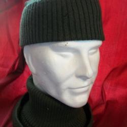 TOUR DE COU EN LAINE KAKI TRANSFORMABLE EN BONNET COMMANDO  tour de cou en laine transformable