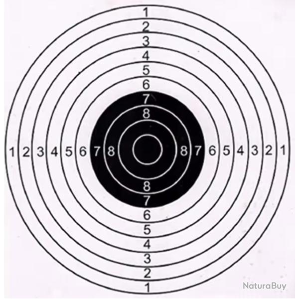 Lot de 20 cibles papier 17x17 blanche