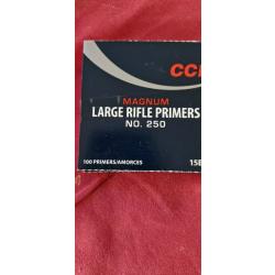 Lot de 200 AMORCES CCI LARGE RIFLE PRIMERS MAGNUM - N&deg; 250