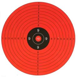 Lot de 20 cibles 17x17 rouge