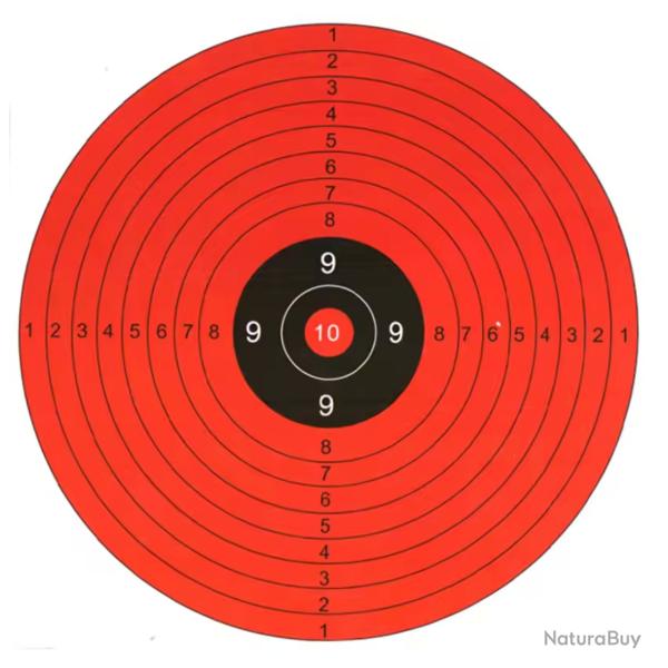 Lot de 20 cibles 17x17 rouge