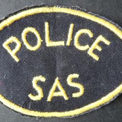 ECUSSON &agrave; COUDRE POLICE SAS BADGE INSIGNE VINTAGE NEUF COLLECTOR