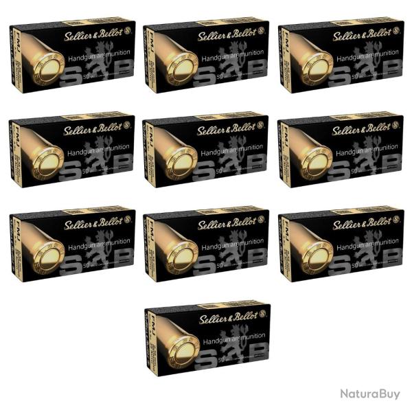 Cartouches SELLIER & BELLOT cal.6.35 25 auto FMJ 50gr par 500