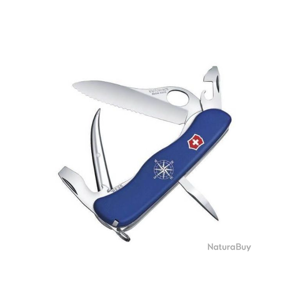 Victorinox Skipper Pro 0.8503.2MW - Couteau Suisse Nautique Bleu, 12 Fonctions & Lame Blocable