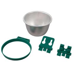 Lot de 10 Bols aluminium mangeoires multi animaux &oslash;10cm